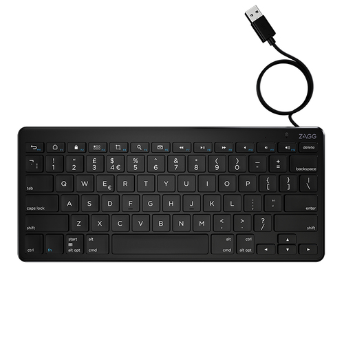 ZAGG Universal Keyboard USB A Wired KB UK English. Keyboard form factor: Mini. Keyboard style: Straight. Connectivity tech