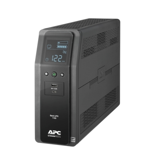 APC BACK-UPS PRO BN 1100VA, 120V, AVR, LCD, 2 USB CHARGING PORTS, 10 NEMA OUTLET