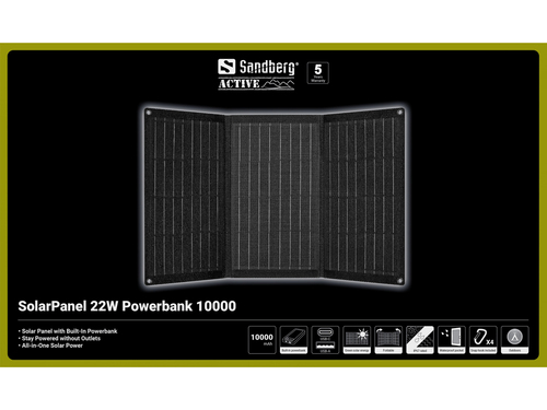 Sandberg SolarPanel 22W Powerbank 10000 – image 6