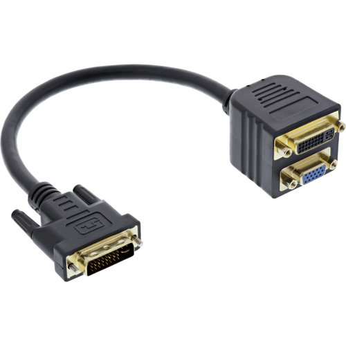 Product image: InLine DVI-I Adapter Cable DVI-I male / DVI-I female + S-VGA female