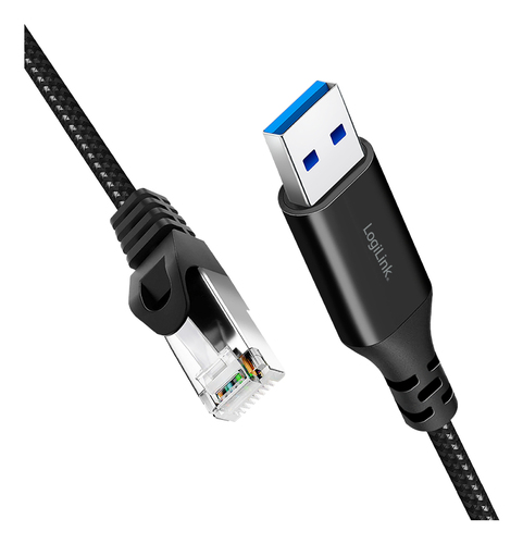 Logilink USB 3.0 Ethernet-Kabel, A/M > RJ45/M, 1Gbit/s, 15m, afbeelding 3