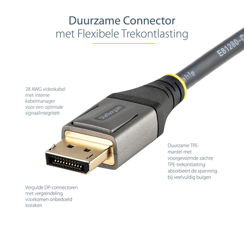 StarTech.com 4m VESA Gecertificeerde DisplayPort 1.4 Kabel - 8K 60Hz HDR10, afbeelding 8