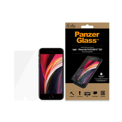 Panzerglass Apple iPhone 6/6s/7/8/SE (2020) Smartphone screenprotector Transparant, afbeelding 3