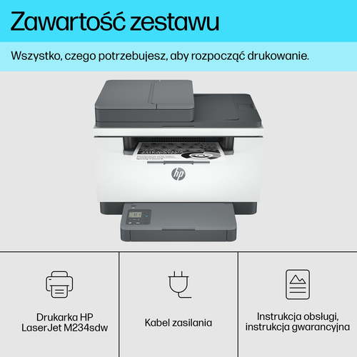 Drukarka wielofunkcyjna laserowa HP LaserJet M234sdw USB Wi-Fi