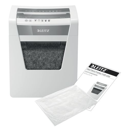 Leitz IQ Home Office P4 Papierversnipperaar Cross cut 4 x 40 mm 23 l Aantal bladen (max.): 5 vellen Veiligheidsniveau 4 Ook geschikt voor Nietjes, Paperclips – Foto 10 van 10