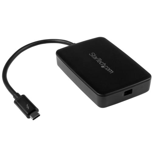 StarTech.com Thunderbolt 3 to Thunderbolt 2 Adapter, TB3 Laptop to TB2 Displays & Devices, Thunderbolt 2 20Gbps or Thunderbolt 1 10Gbps, TB3 to TB2 Converter, TB3 Certified, Windows & Mac - 8in Attached Cable (TBT3TBTADAP) Videoadapter 28cm Sort