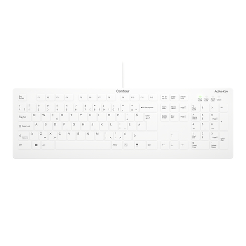 Contour Design AK-C8112-US-W/CF клавиатура Медицина USB QWERTY Canadian Белый