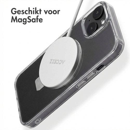 Accezz Ring Stand Backcover met MagSafe iPhone 14 - Transparant, afbeelding 2