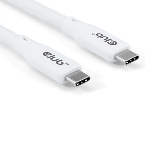 Club3D Lifestyle USB-C Kabel PD 240W,20Gbps 2m weiß St/St retail, afbeelding 6