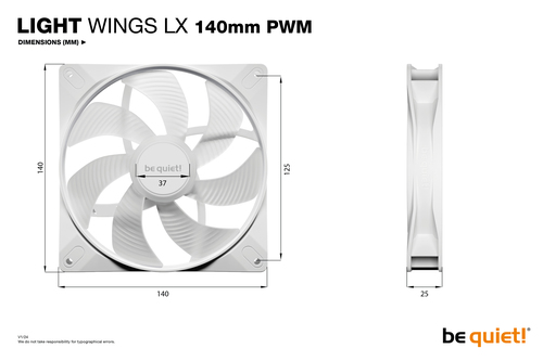 be quiet! LIGHT WINGS LX 140mm PWM 3-Pack White – image 7