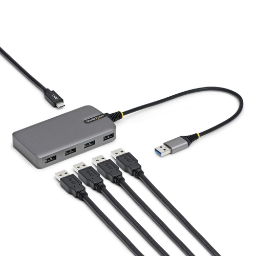 StarTech.com 4-Port USB-A Hub, 5Gbps, Bus Powered, USB-A to 4x USB-A Hub with USB-C Auxiliary Power Input, 1ft/30cm Host Cable, Portable Desktop/Laptop USB Hub – image 9