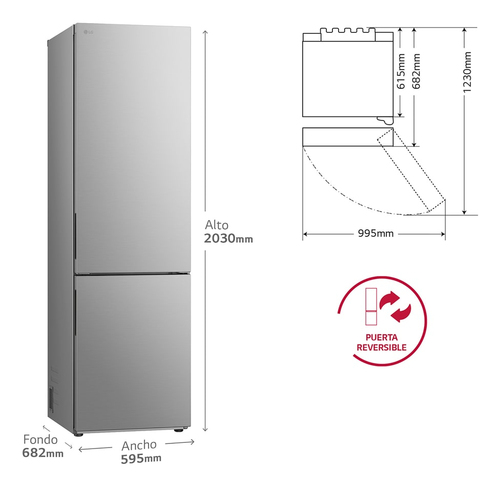LG GBV22NCDPY fridge-freezer Freestanding