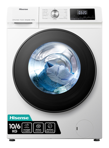 Hisense WDQA1014EVJM washer dryer Freestanding Front-load White