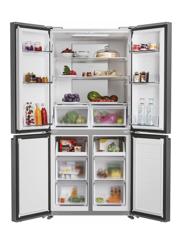 Hoover HHCR3818EWPL Total No Frost Multi-door American Fridge Freezer - Inox - E Rated, Stainless Steel - image 2
