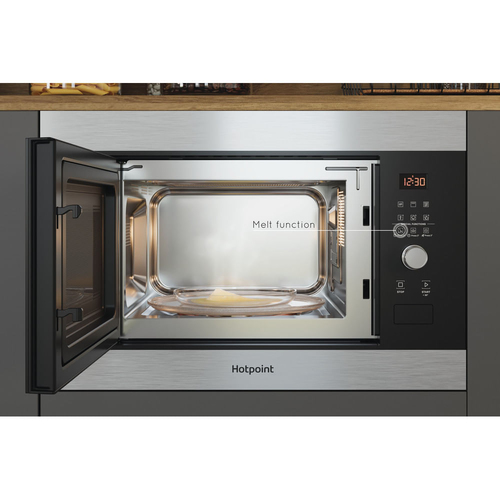 Hotpoint MF25GIXH Built In Microwave Oven Grill in St Steel 900W 25L - image 6