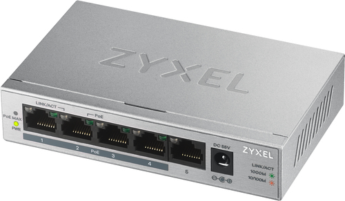 Zyxel GS1005HP 5-Port Unmanaged Desktop Wall-Mountable Switch - image 1