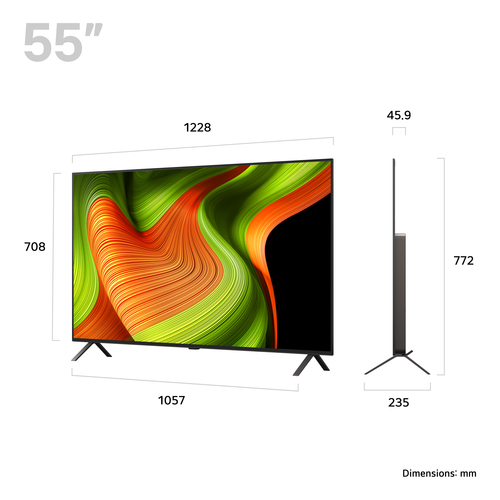 55" LG B5 OLED AI 4K Hdr Smart TV 2025 - OLED55B56LA, Black,Brown - image 2