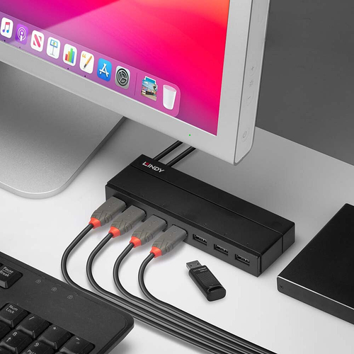 Lindy USB 3.1 Hub 7 Port with Charging Function - Hub, afbeelding 5