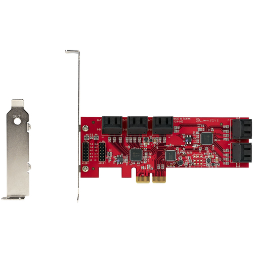 StarTech.com SATA PCIe Card, 10 Port PCIe SATA Expansion card, 6Gbps SATA Card, Low/Full Profile, Stacked SATA Connectors, ASM1062 Non-Raid SATA Controller Card / Adapter - PCI Express to SATA Converter (10P6G-PCIE-SATA-CARD) Lagringskontrol – billede 8