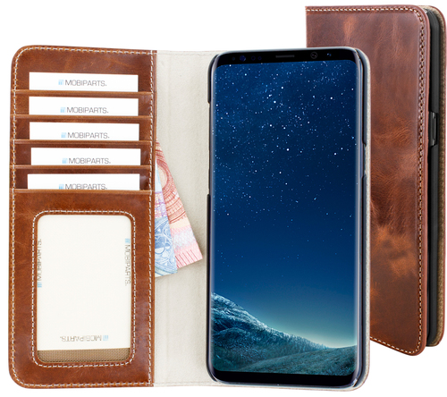 Mobiparts Excellent Wallet Case Samsung Galaxy S8 Plus Oaked Cognac