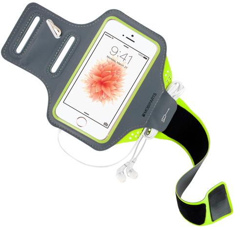 Mobiparts Comfort Fit Sport Armband Apple iPhone 5, iPhone 5S, iPhone SE Neon Green – image 4