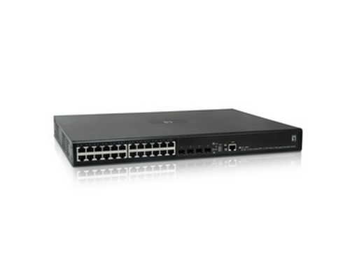 LevelOne 20 GE + 4 GE Combo SFP + 2 10G Slots L3 Managed Stackable Switch