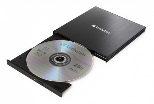 Verbatim 43889 optiskā iekārta (CD, DVD-RW, Blu-Ray) Blu-Ray RW Melns