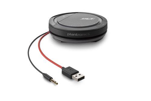 POLY Calisto 5200 Freisprecheinrichtung Universal USB/3,5mm Schwarz, Rot