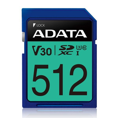 Memoria ADATA ASDX512GUI3V30SR  Secure Digital ADATA V30 SDXC UHSI U3 512GB Class 10 velocidad lec/esc 100/80MB/s NP ASDX512GUI3V30SR  ASDX512GUI3V30S-R - Código: ASDX512GUI3V30S-R | Compra en Guadalajara