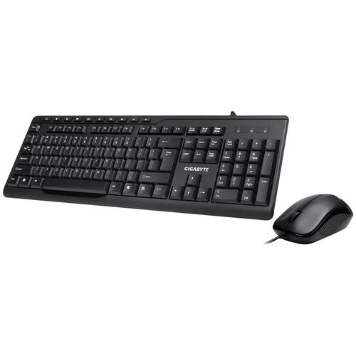 Gigabyte - Keyboard and mouse set - Spanish - Wired - USB - Black - Gigabyte