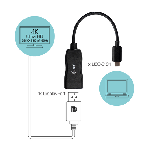 i-tec USB-C > DisplayPort adapter, afbeelding 2