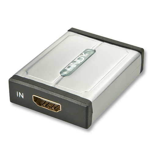 Lindy 32669 AV extender AV repeater Black, Silver
