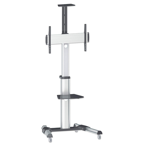 Manhattan Soporte para TV, de piso, tipo carrito, de alumino, con inclinación, pantallas planas de 37" a 70" de máximo 50 kg imagen 2