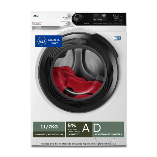 AEG Series 7000 LWR7D1174B washer dryer Freestanding Front-load White