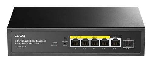 Cudy 5-Port 10/100/1000 POE+ Switch with 1 SFP Port
