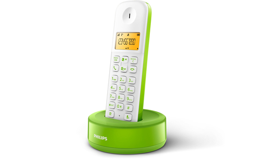 Philips D1301WN/96 telephone Caller ID Green, White