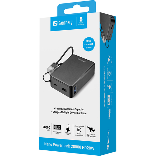 Sandberg Nano Powerbank 20000 PD20W – image 5