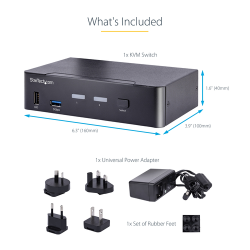 StarTech.com 2-Port USB-C KVM Switch, Single 4K – image 8