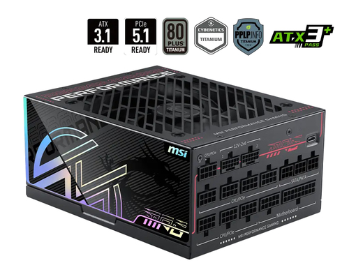 MSI MPG Ai1600TS PCIE5 блок питания 1600 W 24-pin ATX ATX Черный