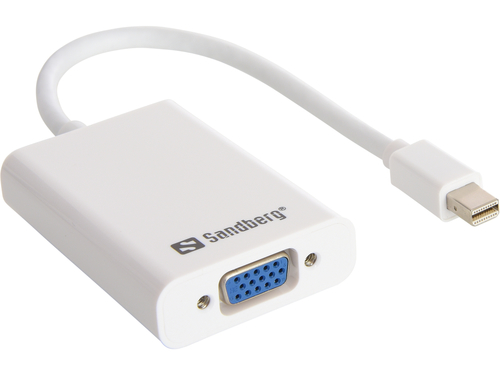 SANDBERG Adapter MiniDP>VGA+Audio weiss