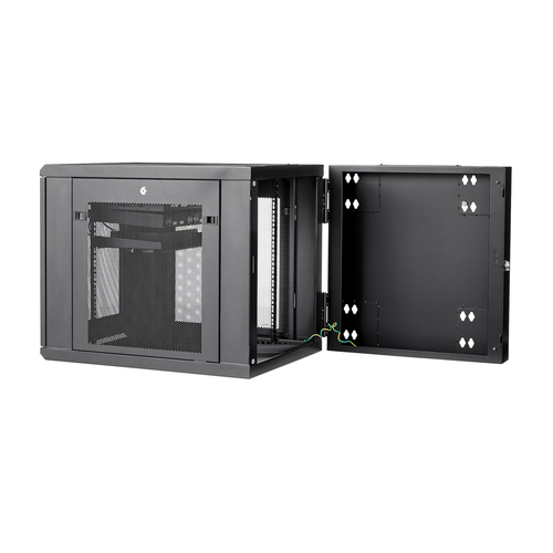 StarTech.com 12U 19 Wall Mount Network Cabinet - 24 Deep Hinged Vented Server Room Enclosure Locking Flexible IT Equipment Rack w/Shelf Stativindelukkekabinet Sort – billede 5