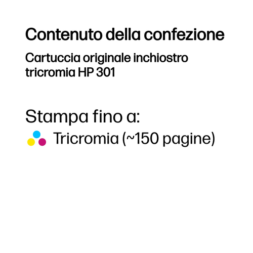 HP 301 – Cartuccia tricromia originale