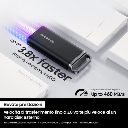 Samsung Portable SSD T9 nero 2TB, USB-C 3.2