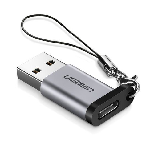 Adaptador USB 30 Macho a USB-C 31 Tipo C Hembra Carga y Sincronización de Datos Admite Corriente de 3A Transferencia de hasta 5 Gbps Amplia Compatibilidad Chip VL160 Caja de Aluminio Color Gris 50533 - 50533