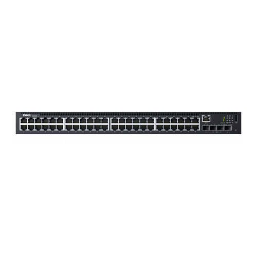 Dell Networking N1548 - Conmutador - L2 - Gestionado - 48 x 10/100/1000 4 x 10 Gigabit SFP - flujo de aire de delante hacia atrás - montaje en rack - CA 125 V - con 63 meses de ProSupport para HW ininterrumpida/asistencia técnica y soporte de SW - N1548SNSFY23Q1MX