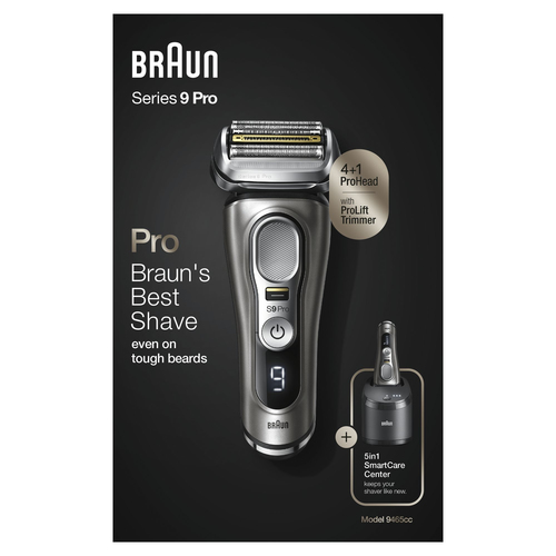 Braun Series 9 Pro 9465CC Сеточная бритва Триммер Черный, Серебристый