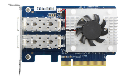 QXG-10G2SF-CX4 QNAP QXG-10G2SF-CX4 DUAL-PORT SFP 10GBE NETWORK EXPANSION CARD LOW-PROFILE FORMFACTOR PCIE GEN3 X8