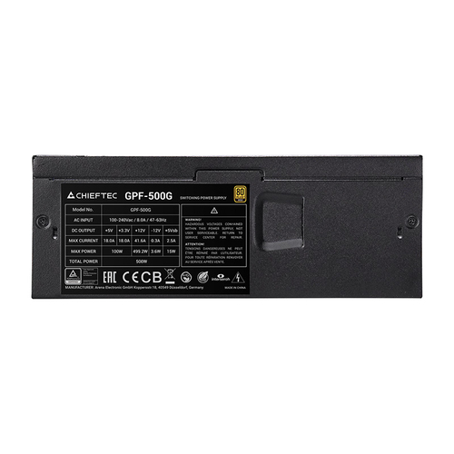 Chieftec Smart GPF-500G power supply unit 500 W 24-pin ATX TFX Zwart, afbeelding 4