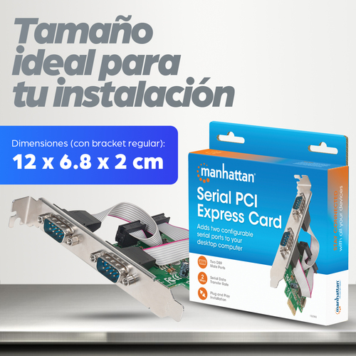 Tarjeta Serial PCI Express MANHATTAN 152082