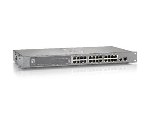 LevelOne 24 FE PoE-Plus + 2 GE Combo SFP Switch, 240W